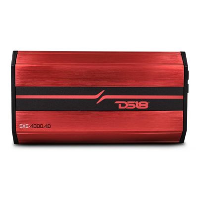 DS18 SXE-4000.4D/RD Car Amplifier Stereo Full-Range Class D 4-Channel 275x4 RMS @4 OHM 4000 Watts - Powerful and Compact Amp for Speakers in Car Audio System