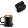 BoxWave Charger Compatible with Jabra Elite 5 - HottieMug with Wireless PowerDisc Charger (15W), Qi Mug Warmer Coffee Desktop - Jet Black view 1