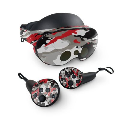 MightySkins Skin Compatible with Meta Quest Pro - Red Camo | Protective, Durable, and Unique Vinyl Decal wrap Cover | Easy to Apply, Remove, and Change Styles | Made in The USA