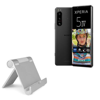 BoxWave Stand and Mount Compatible with Sony Xperia 5 IV - VersaView Aluminum Stand, Portable, Multi Angle Viewing Sturdy