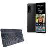 BoxWave Keyboard Compatible with Sony Xperia 5 IV - SlimKeys Bluetooth Keyboard, Portable Thin with Chiclet-Style Keys - Jet Black view 1