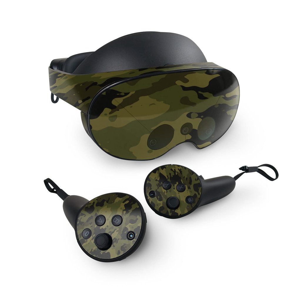 MightySkins Skin Compatible with Meta Quest Pro - Green Camouflage | Protective, Durable, and Unique Vinyl Decal wrap Cover | Easy to Apply, Remove, and Change Styles | Made in The USA
