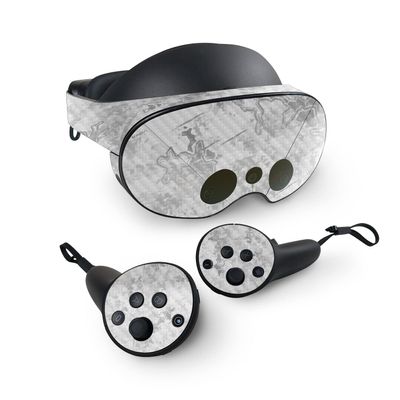 MightySkins Carbon Fiber Skin Compatible with Meta Quest Pro - Viper Snow | Protective, Durable Textured Carbon Fiber Finish | Easy to Apply, Remove, and Change Styles | Made in The USA