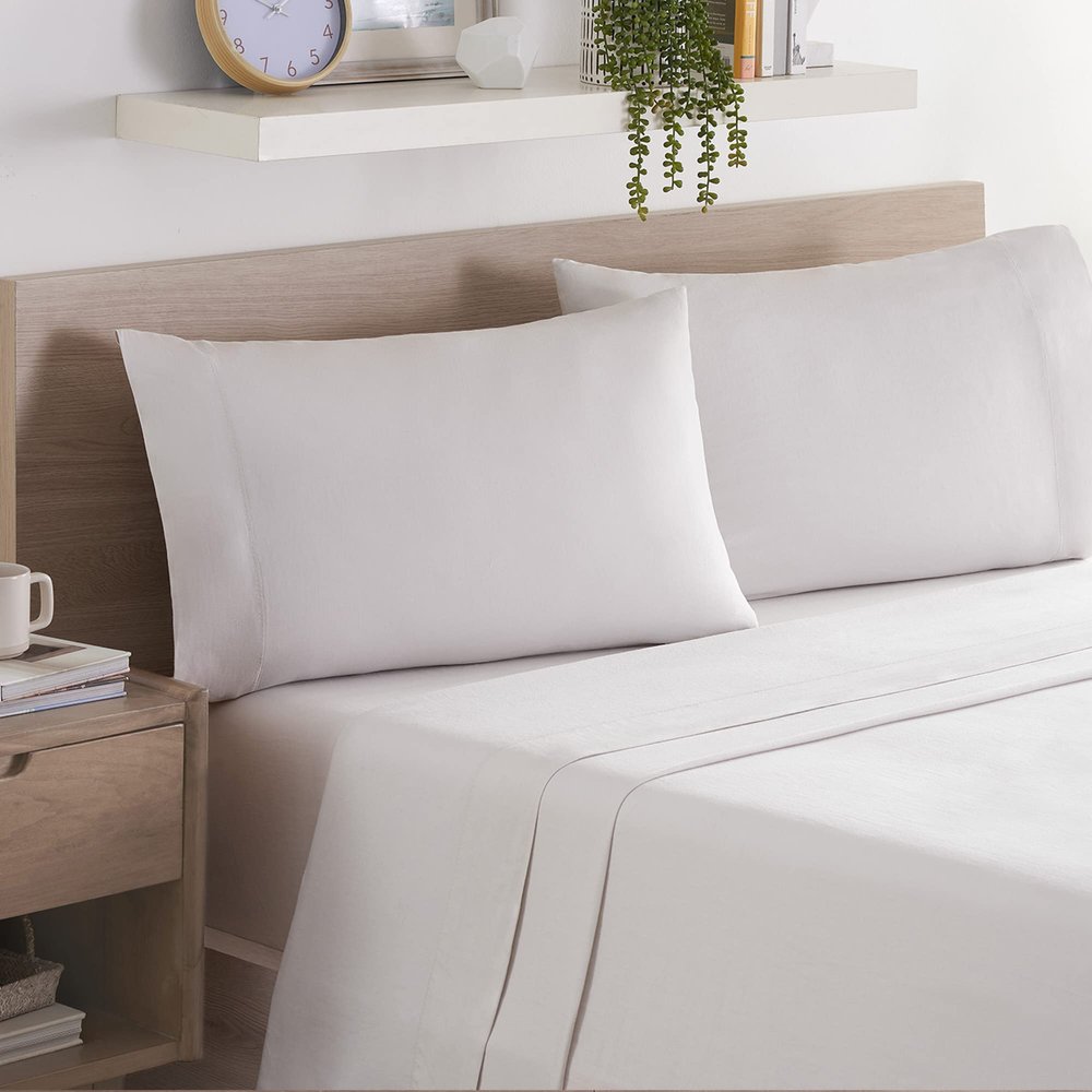 Aston & Arden Linen Eucalyptus Sheet Set - Classic and Sustainable Moisture Wicking Lyocell Tencel Bed Sheets for a Cooling, Soft, Breathable, and Comfortable Sleep, Queen, ICY Grey