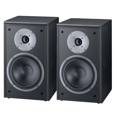 Magnat Monitor Supreme 202 Black Shelf Speaker (Pair): 2 Way Bass Reflex