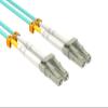 CableLeader 30m OM4 LC to LC UPC Duplex Corning Fiber Optic Cable 10GB Multimode 50/125 LSZH/OFNR Rated, LC-LC Network Cable, Fiber Patch Cable, Aqua view 1