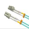 CableLeader 30m OM4 LC to LC UPC Duplex Corning Fiber Optic Cable 10GB Multimode 50/125 LSZH/OFNR Rated, LC-LC Network Cable, Fiber Patch Cable, Aqua view 3