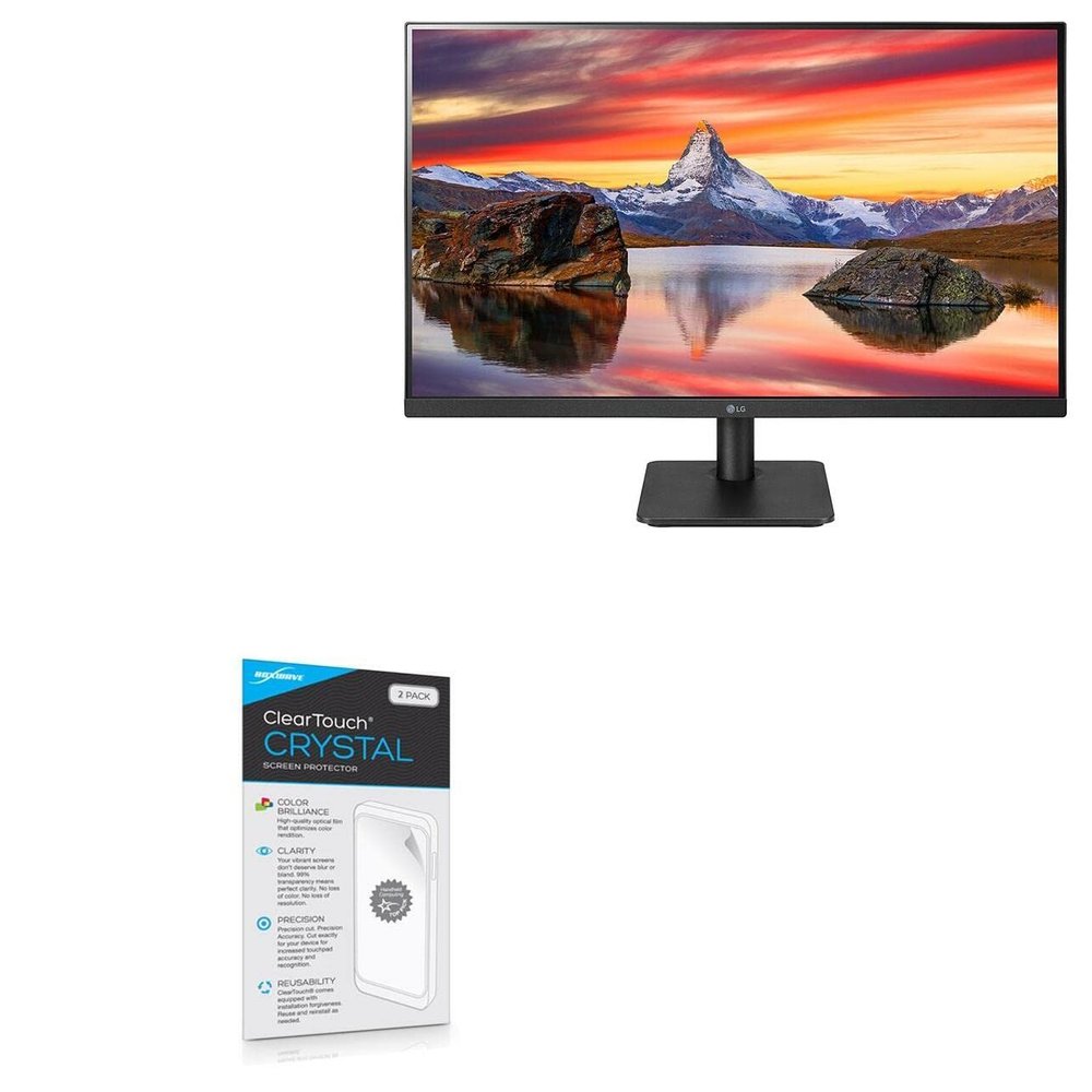 BoxWave Screen Protector Compatible with LG 27 Monitor (27MP400) - ClearTouch Crystal (2-Pack), HD Film Skin - Shields from Scratches