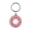 Worryfree Gadgets Case Compatible with Apple Airtag Case Holder with Key Ring Cover for Wallet, Dog Collar, Luggage, Keys etc (Silicone-Pink Donut) view 1