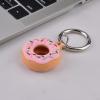 Worryfree Gadgets Case Compatible with Apple Airtag Case Holder with Key Ring Cover for Wallet, Dog Collar, Luggage, Keys etc (Silicone-Pink Donut) view 2