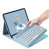 iPad 10th Generation Keyboard case iPad 102022 10.9 inch case with Keyboard Cute Round Key Detachable Bluetooth Keyboard with Pencil HolderBlue view 1