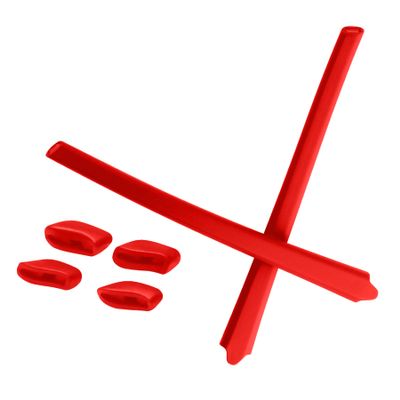 ToughAsNails Red Ear Socks and Nose Pads Replacement for Oakley Flak Draft OO9364/OO9373 Sunglasses