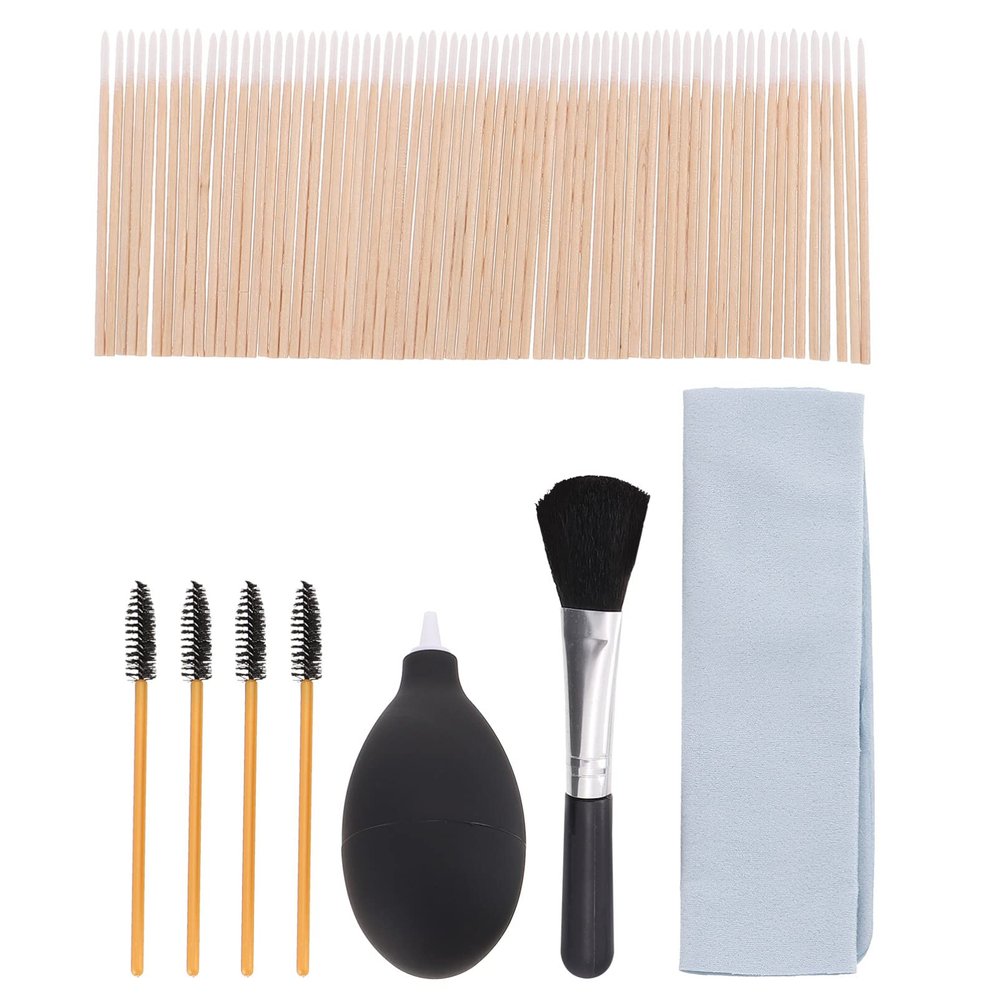 Hemobllo 1set Earphone Cleaning Brush Kit Includes Brushes Swabs Air Blower Wiping Cloth Dust Debris for Earbuds Headphones and Electronics