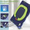 BKOUNCTK for iPad (A16) 11th/10th Generation Case 2025/2022 (11/10.9),Heavy Sturdy Shockproof Kids Case with Screen Protector,Rotating Stand/Pencil Holder/Shoulder Strap - (Navybulue+Lime) view 3
