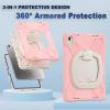 BKOUNCTK for iPad (A16) 11th/10th Generation Case 2025/2022 (11/10.9),Heavy Sturdy Shockproof Kids Case with Screen Protector,Rotating Stand/Pencil Holder/Shoulder Strap (Sakura Pink) view 4
