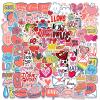 100 Packs Romantic Valentine's Day Stickers Water Bottles Laptop Phone Computer Guitar Skateboard Hydroflasks Love Vinyl Sticker Waterproof Aesthetic Trendy Decals for Kids Teens Girls Adults view 2