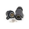 ZBLZGP 30A Heavy Duty LP20 4 Pin Waterproof Connector, 11AWG Industrial Aviation Male Plug, Screw Panel Mount Quick Disconnect Electrical Socket view 1