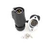 ZBLZGP 30A Heavy Duty LP20 4 Pin Waterproof Connector, 11AWG Industrial Aviation Male Plug, Screw Panel Mount Quick Disconnect Electrical Socket view 4