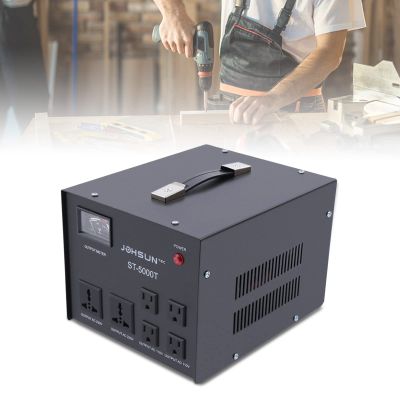 5000 Watt Voltage Transformer Converter with Builtin Regulator - Step Up/Down - 110V/220V - Circuit Breaker Protection