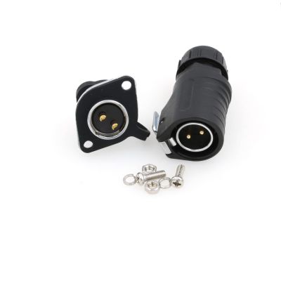 ZBLZGP LP20 2 Pin Connector Waterproof Industrial Brass Gold-Plated Electrical Fast Locking Connect 30A 500V Male and Female for Electric Bicycle Ebike