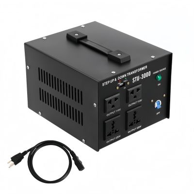 Voltage Converter Transformer 2400 W Step Up/Down Convert from 110 Volt to 220 Volt and from 220 Volt to 110 Volt, Transformer Converter with 2 Universal Outlets, 2 US Outlets