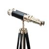 Nautical Brass Chrome/Silver Finish with Wooden Tripod Stand Marine Floor Standing Binocular view 2
