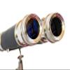 Nautical Brass Chrome/Silver Finish with Wooden Tripod Stand Marine Floor Standing Binocular view 3