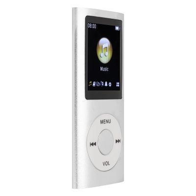 MP3 Music Player, HiFi Lossless Sound Slim MP3 Player with 1.8 Inch LCD Screen, Portable Digital Audio Player, Kids Friends (Silver)