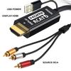 YOTETION RCA to HDMI Cable 3FT, AV to HDMI Adapter, Composite to HDMI, Support 1080P, PAL/NTSC Compatible with WII/WII U/PS one/PS2/PS3/STB/Xbox/VHS/VCR/Blue-Ray DVD ect view 2