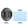 PATIKIL Camera Lens Cap, 2 Pack Center Pinch Front Lens Cover with Cap String/Microfiber Cleaning Cloth for 62mm Thread Universal DSLR Lenses for Nikon, for Fujifilm, for Pentax, for Leica view 3