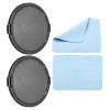 PATIKIL Camera Lens Cap, 2 Pack Sides Pinch Front Lens Cover with Microfiber Cleaning Cloth for 86mm Thread Universal DSLR Lenses for Nikon, for Fujifilm, for Pentax, for Leica view 1