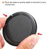 PATIKIL Camera Lens Cap, 2 Pack Sides Pinch Front Lens Cover with Microfiber Cleaning Cloth for 86mm Thread Universal DSLR Lenses for Nikon, for Fujifilm, for Pentax, for Leica view 4