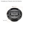 PATIKIL Camera Lens Cap, 2 Pack Center Pinch Front Lens Cover with Cap String/Microfiber Cleaning Cloth for 43mm Thread Universal DSLR Lenses for Nikon, for Fujifilm, for Pentax, for Leica view 2