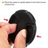 PATIKIL Camera Lens Cap, 2 Pack Center Pinch Front Lens Cover with Cap String/Microfiber Cleaning Cloth for 43mm Thread Universal DSLR Lenses for Nikon, for Fujifilm, for Pentax, for Leica view 4