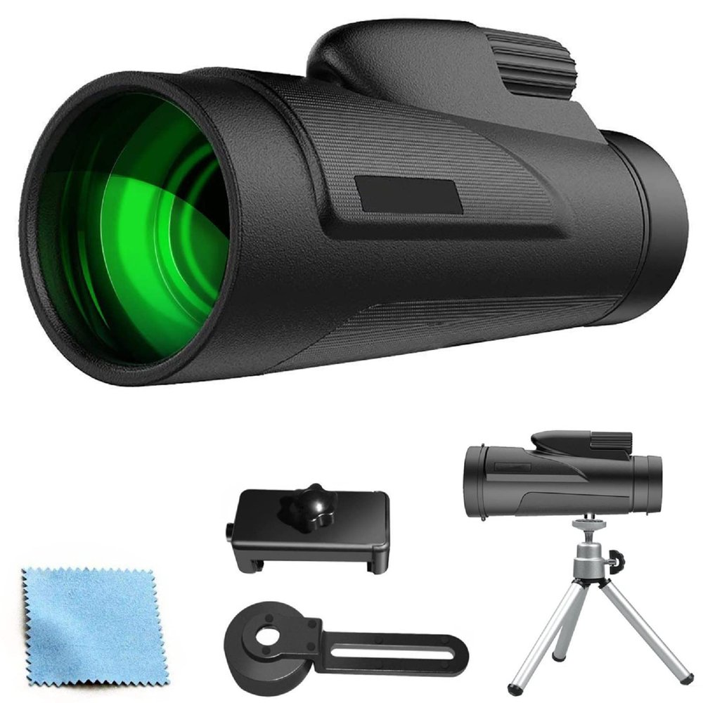 12 * 50 monocular Telescope 50 Caliber, with Smart Phone Adapter and Tripod, Suitable for Adults, Bird Watching and Hunting Equipment - Christmas/Birthday Gift for Father and Husband