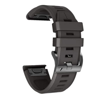 BEDCY 22 26mm Smart Watch Straps for Coros VERTIX 2 Soft Silicone Smartwatch for Garmin Fenix 6 5X 6X Coros Wrist Band Bracelet (Color : Black Gray, Size : 22mm Coros VERTIX)
