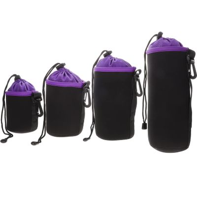 Mobestech Lens Case Waterproof Camera Lens Bag Drawstring Pouch for Travel Storage