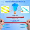 Silicone Zip Ties, 7" Reusable Zip Ties, 20pcs Rubber Cable Ties Straps for Wire Management, Elastic Cable Organizer for Home Office Table Desk Cord Ties(18cm, 20pcs, Red, Yellow, Blue, Green, Orange) view 4