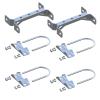 Aimeboost 2 PCS Stainless Steel Mast to Mast Clamp Anti Vibration Antenna Mount [ Without The Pole ] Antenna Mast Clamp V Jaw Bracket Accessories Outdoor Universal Patio Umbrella Mount Holder Attaches view 3