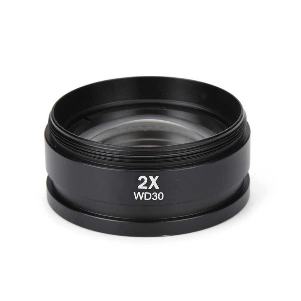 RADHAX Microscope Lens Kit 0.3X-2X, M48x0.75 Mount, Metal & Glass, LED Light, Mo2x Color