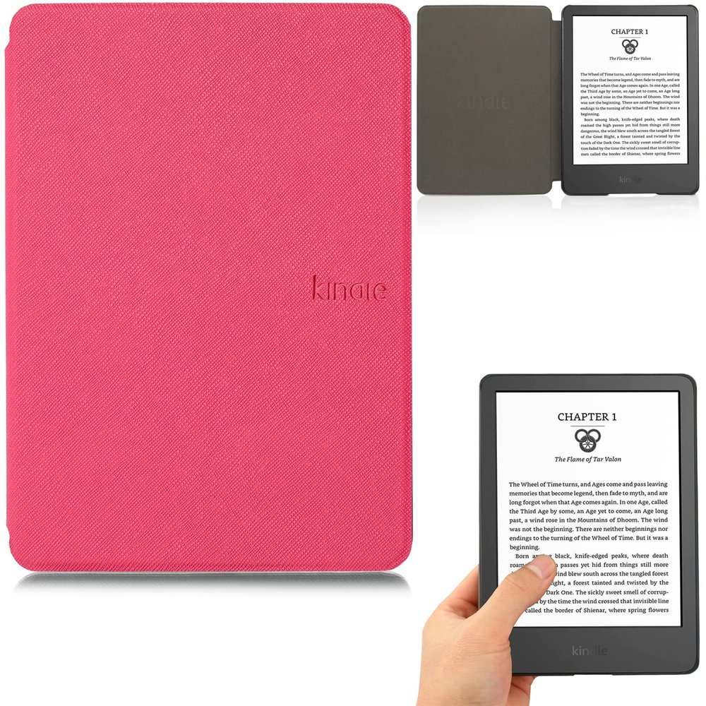 Artyond Case for All-New Kindle 2022 Release, Lightweight Slim Durable Premium PU Leather Folio Cover with Auto Sleep Wake Function Case for All-New Kindle (6" 11th Generation 2022 Release), Rose