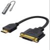 HDMI to DVI Short Cable 0.5ft Bundle with USB C Hub Multiport Adapter view 1