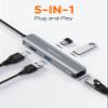 HDMI to DVI Short Cable 0.5ft Bundle with USB C Hub Multiport Adapter view 2