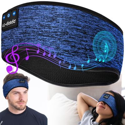 LC-dolida Sleep Headphones Headband Bluetooth 5.4, Sports Headband Earphones Wireless with Speaker Microphone USB C for Women Sleeping Gift Workout Jogging Yoga Insomnia Travel Meditation