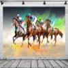 BELECO 10x8ft Fabric Horse Racing Backdrop for Photography Derby Party Decorations Racecourse Horseracing Background Jockeys and Racing Horses Derby Party Supplies Photo Studio Props Wallpaper view 2