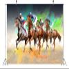 BELECO 10x8ft Fabric Horse Racing Backdrop for Photography Derby Party Decorations Racecourse Horseracing Background Jockeys and Racing Horses Derby Party Supplies Photo Studio Props Wallpaper view 4