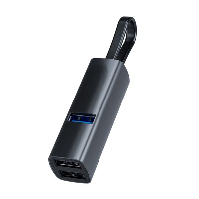 lamphle 5Gbps Docking Station Dual Monitor USB 3.0/2.0 TF/SD Universal 3 HDMI Ports High Speed LED Lights Data Transfer USB C Hub Mini USB Splitter for Laptop PC Mobile Phone Black Type-C