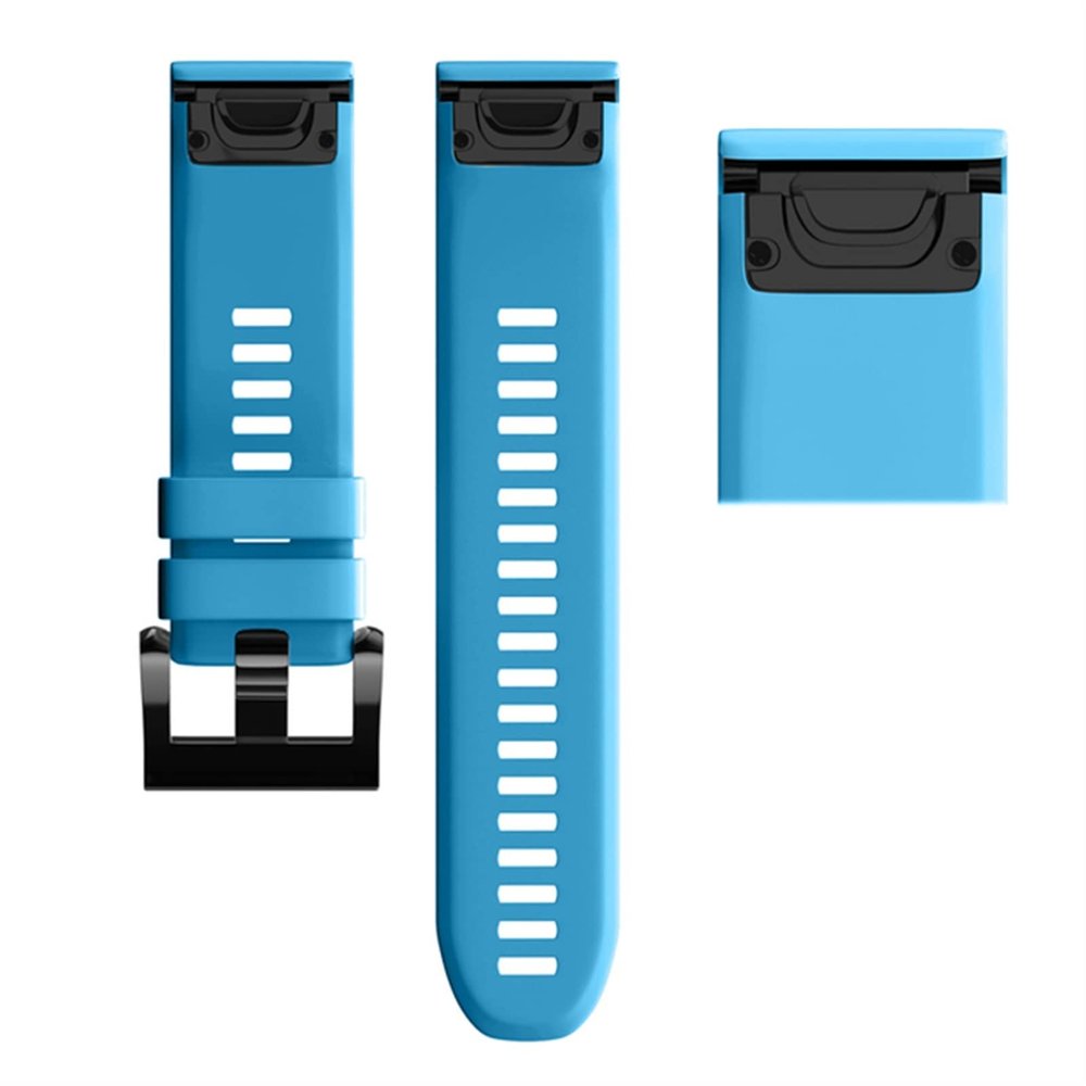 COOVS 22 26mm Quickfit Silicone Watch Straps for Garmin Fenix 7 7X 7s Easyfit Wrist Band Wristbands (Color : Sky Blue, Size : 22mm Fenix 7)