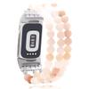 C&L Accessories Compatible with Fitbit Charge 5/Charge 6 Bands, Natural Gemstone Beaded Adjustable Bracelet Replacement Bands for Women (Pink Aventurine) view 1