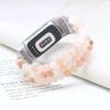 C&L Accessories Compatible with Fitbit Charge 5/Charge 6 Bands, Natural Gemstone Beaded Adjustable Bracelet Replacement Bands for Women (Pink Aventurine) view 2